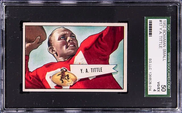 1952 Bowman Y.A. Tittle Large #17 card image