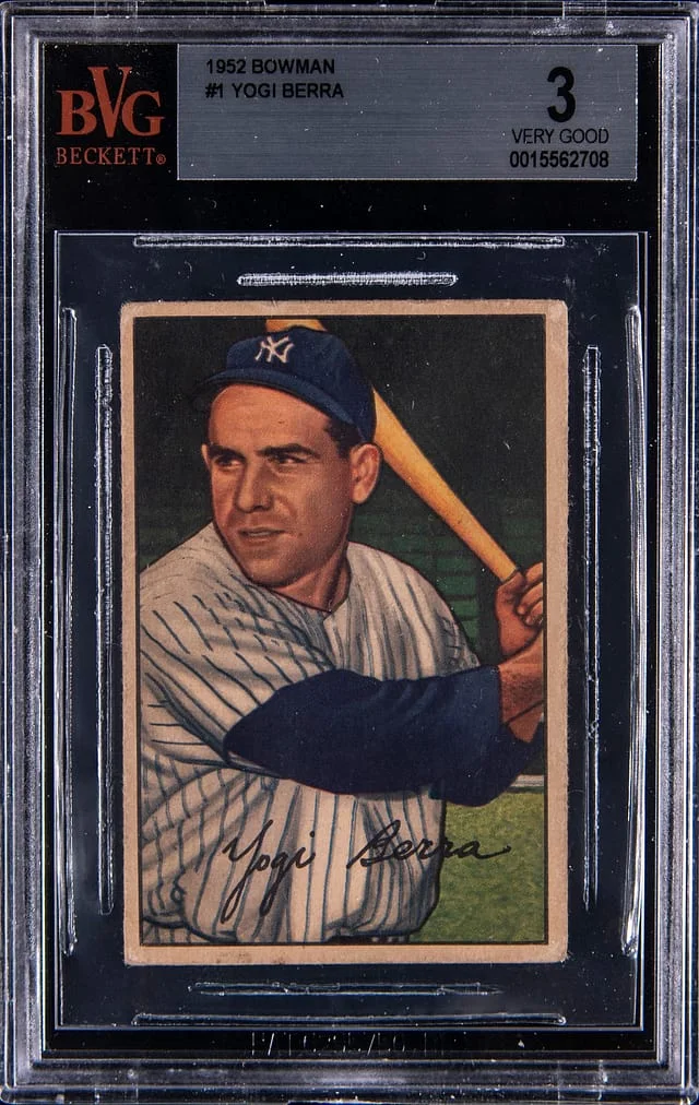 1952 Bowman Yogi Berra #1 card image