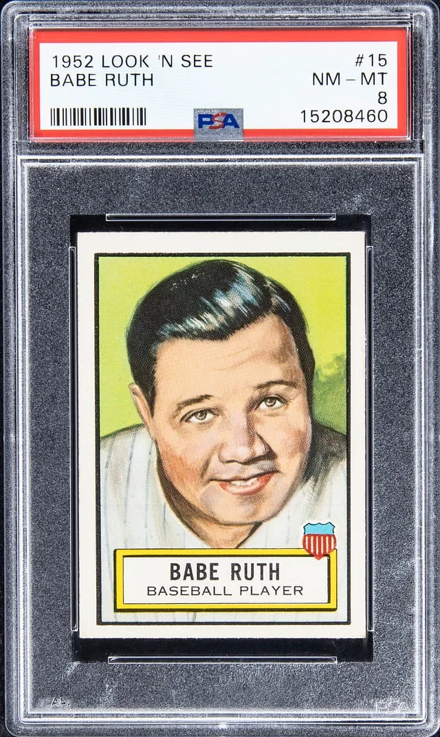 1952 Look 'n See Babe Ruth #15 card image