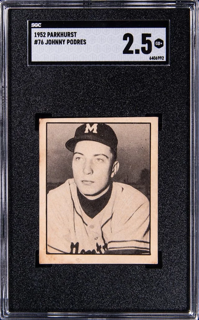 1952 Parkhurst Johnny Podres #76 card image