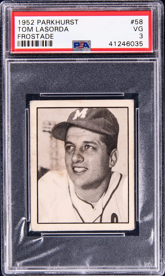 1952 Parkhurst Tom Lasorda Frostade #58 card image