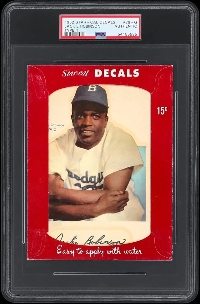 1952 Star-Cal Decals Type 1 Jackie Robinson #79-G card image