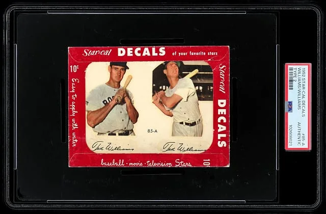 1952 Star-Cal Decals Type 2 Ted Williams #85-A card image
