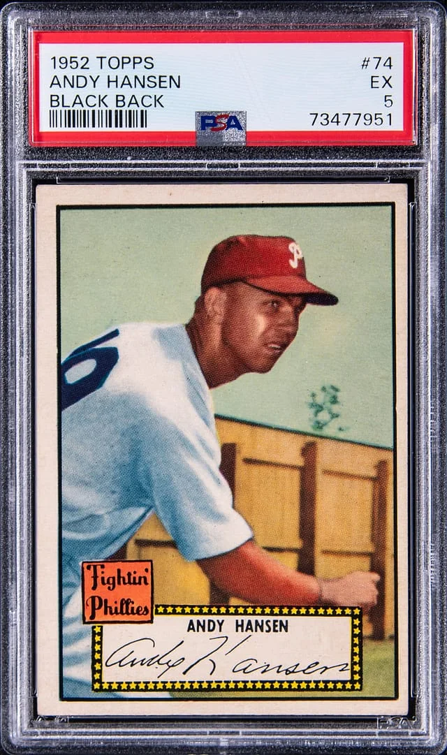 1952 Topps Andy Hansen #74 card image