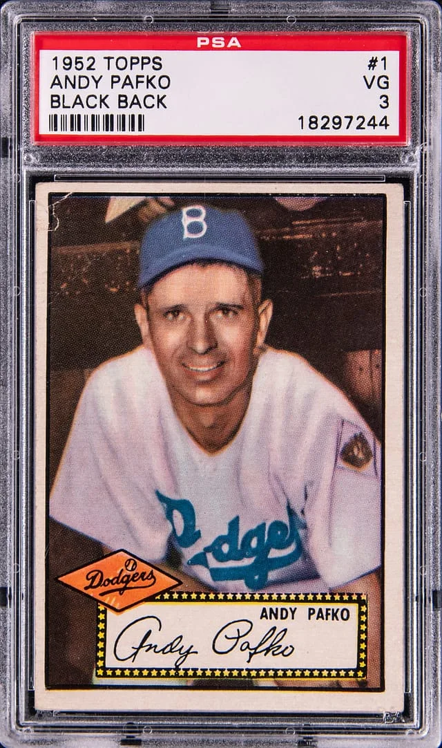 1952 Topps Andy Pafko Black Back #1 card image