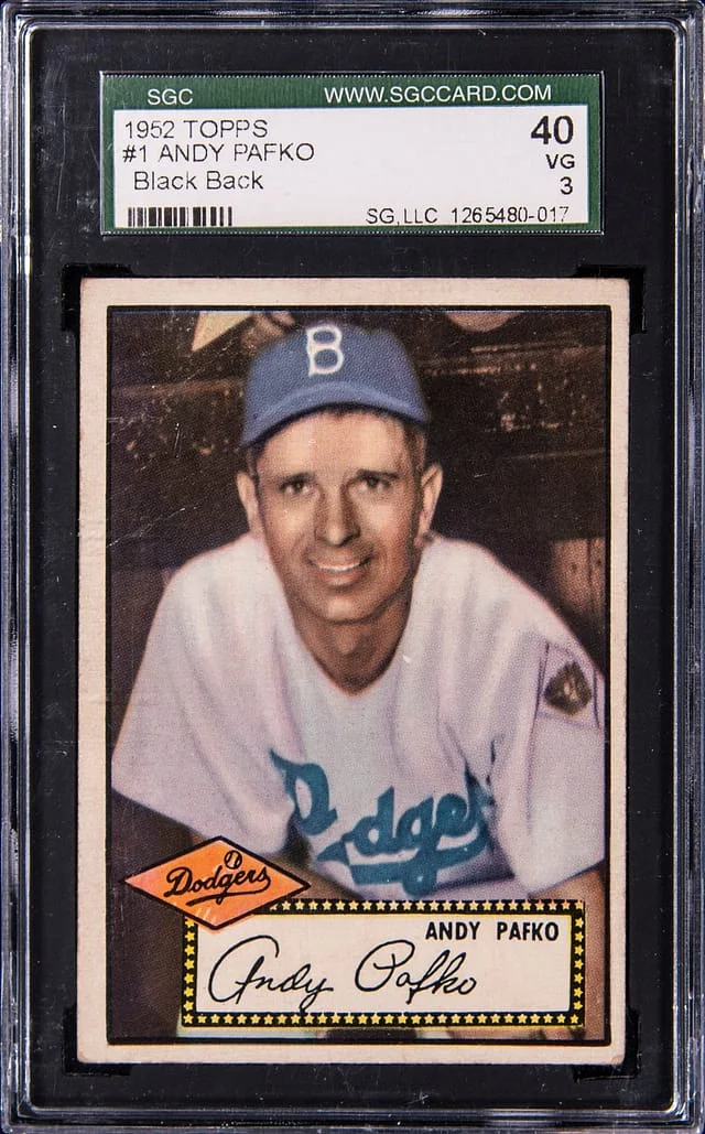 1952 Topps Andy Pafko (Black Back) #1 card image