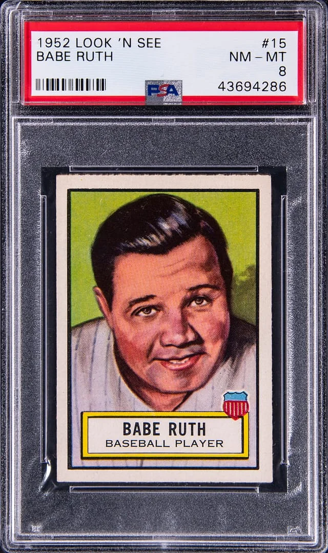 1952 Topps Babe Ruth Look 'N See #15 card image