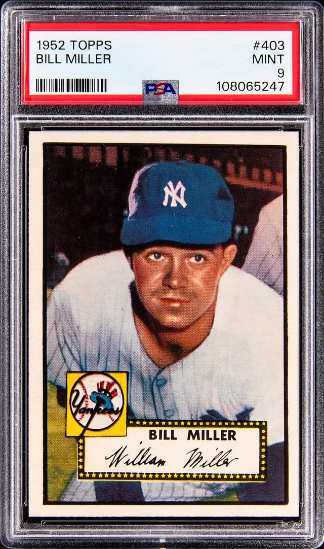 1952 Topps Bill Miller - High Number #403 card image