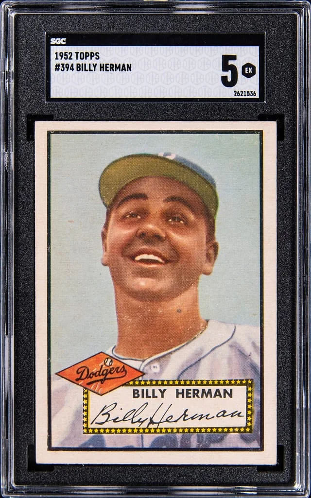1952 Topps Billy Herman #394 card image