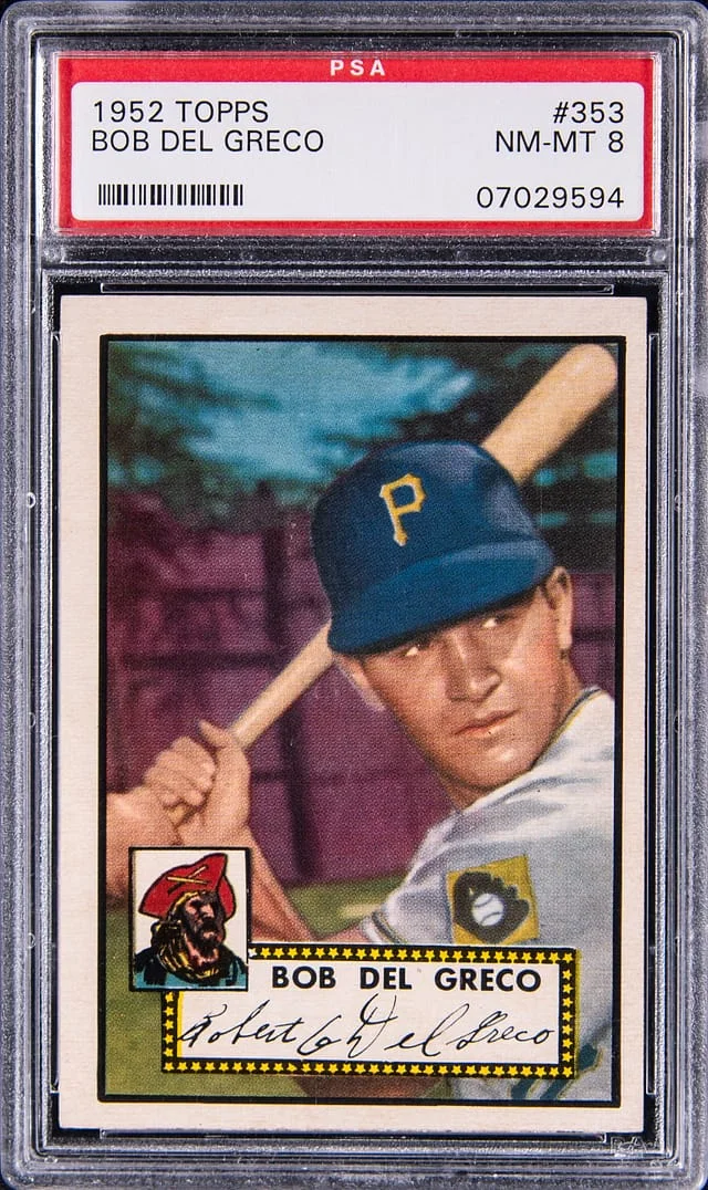 1952 Topps Bob Del Greco #353 card image