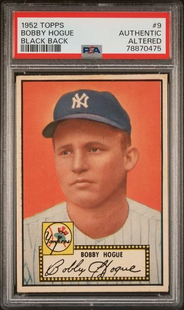 1952 Topps Bobby Hogue Black Back #9 card image