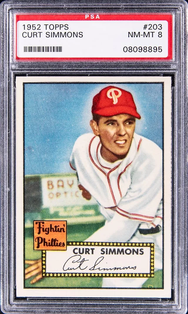 1952 Topps Curt Simmons #203 card image