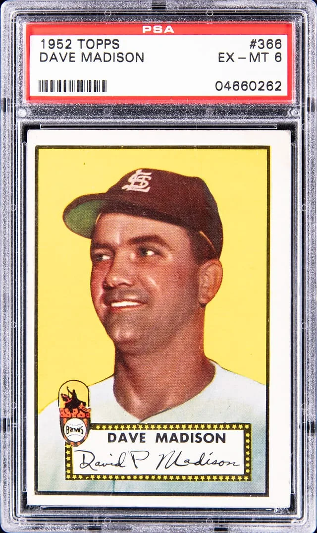 1952 Topps Dave Madison #366 card image