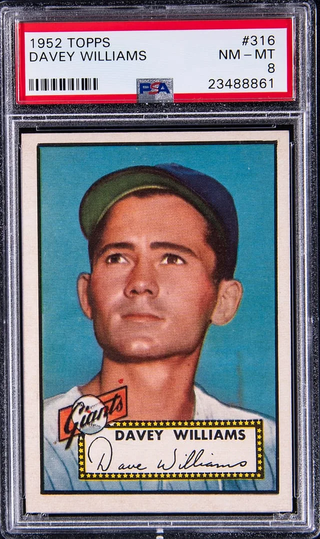 1952 Topps Davey Williams #316 card image