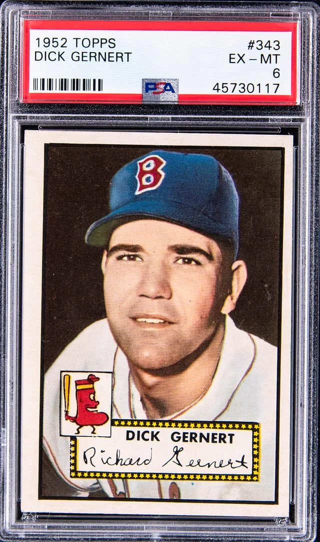1952 Topps Dick Gernert #343 card image