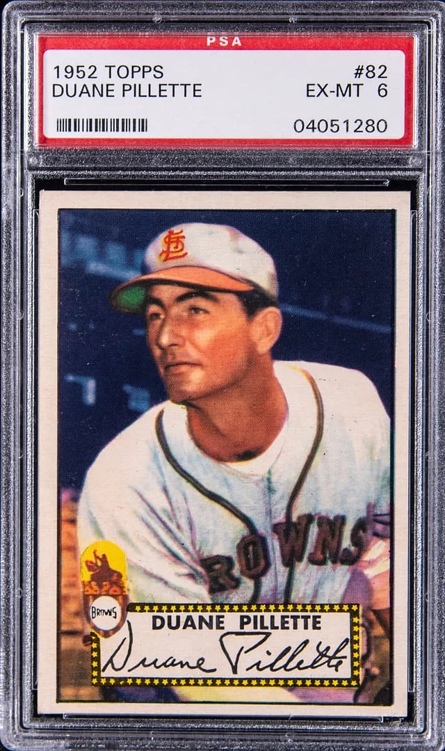 1952 Topps Duane Pillette #82 card image
