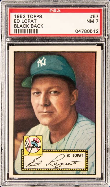 1952 Topps Ed Lopat #57 card image