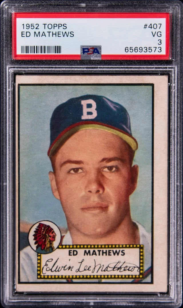 1952 Topps Ed Mathews #407 card image
