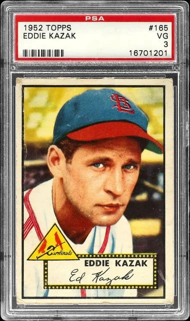 1952 Topps Eddie Kazak #165 card image