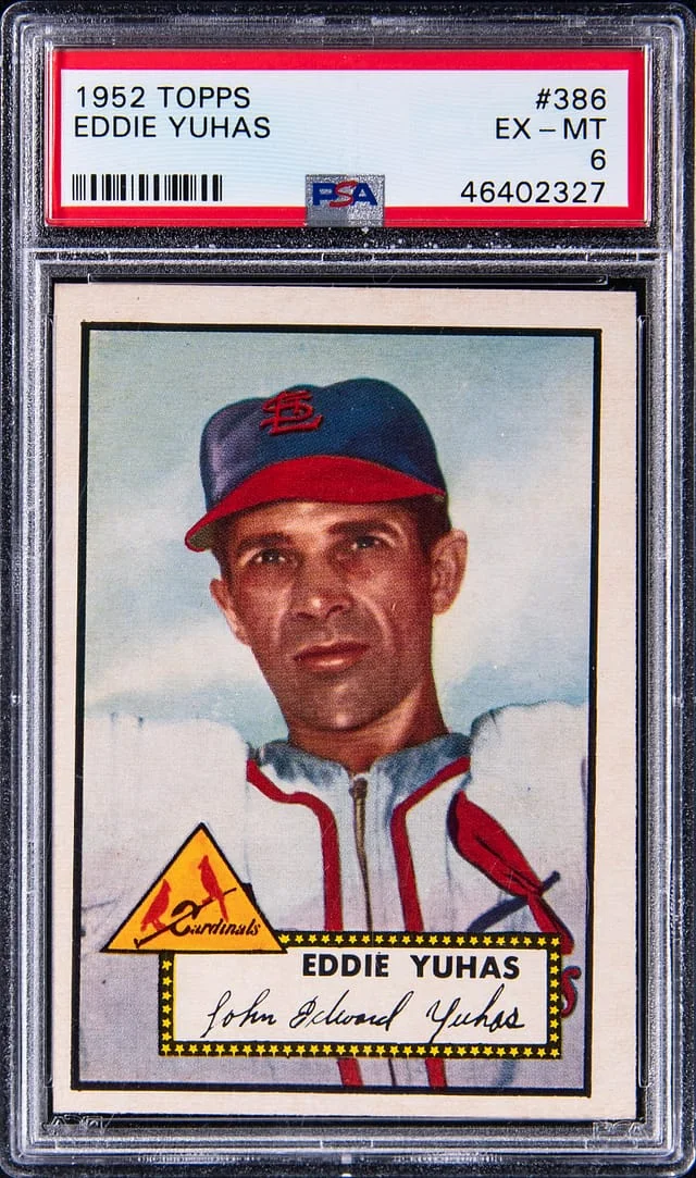 1952 Topps Eddie Yuhas #386 card image