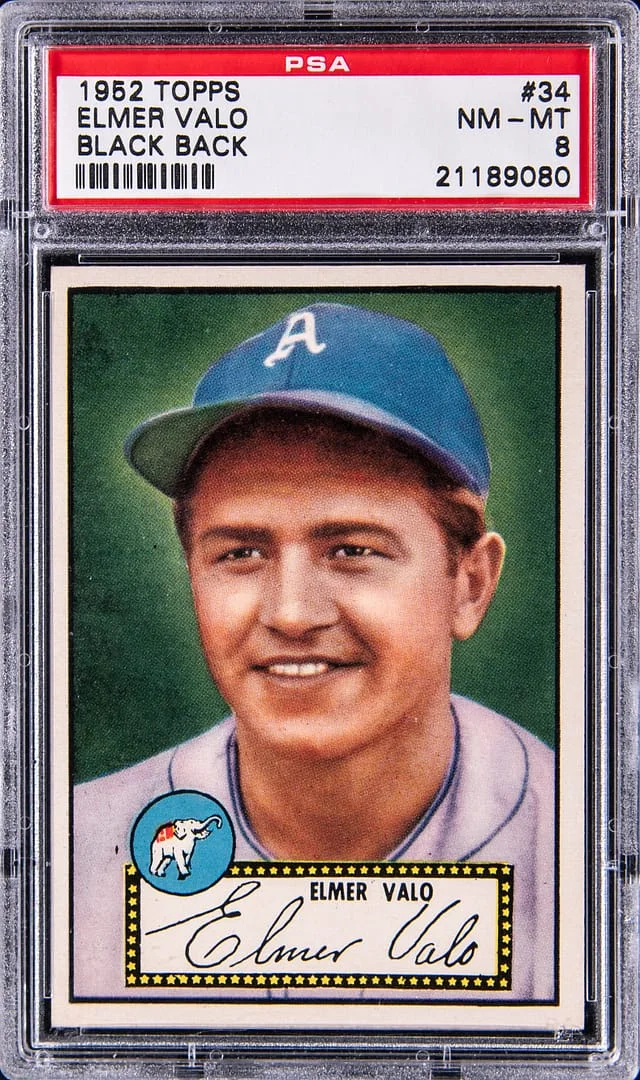 1952 Topps Elmer Valo #34 card image