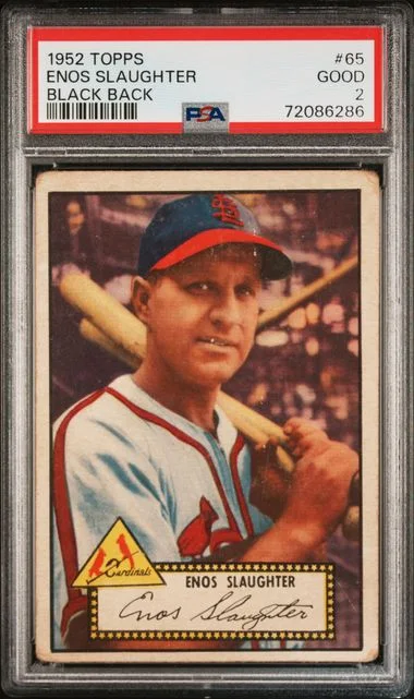 1952 Topps Enos Slaughter #65 card image