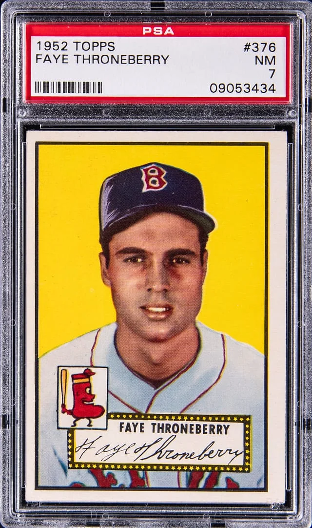 1952 Topps Faye Throneberry #376 card image