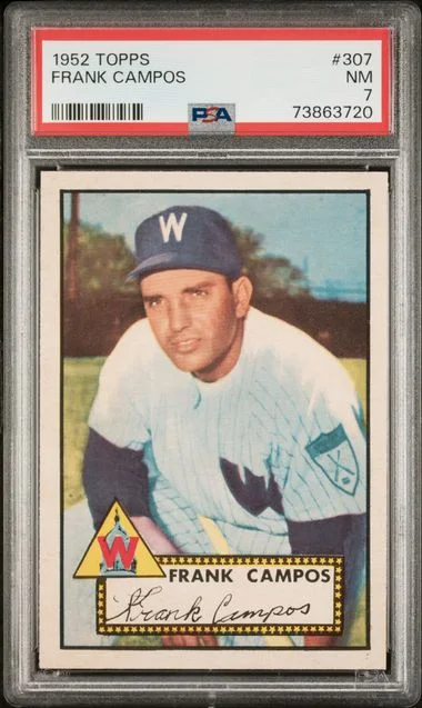 1952 Topps Frank Campos #307 card image