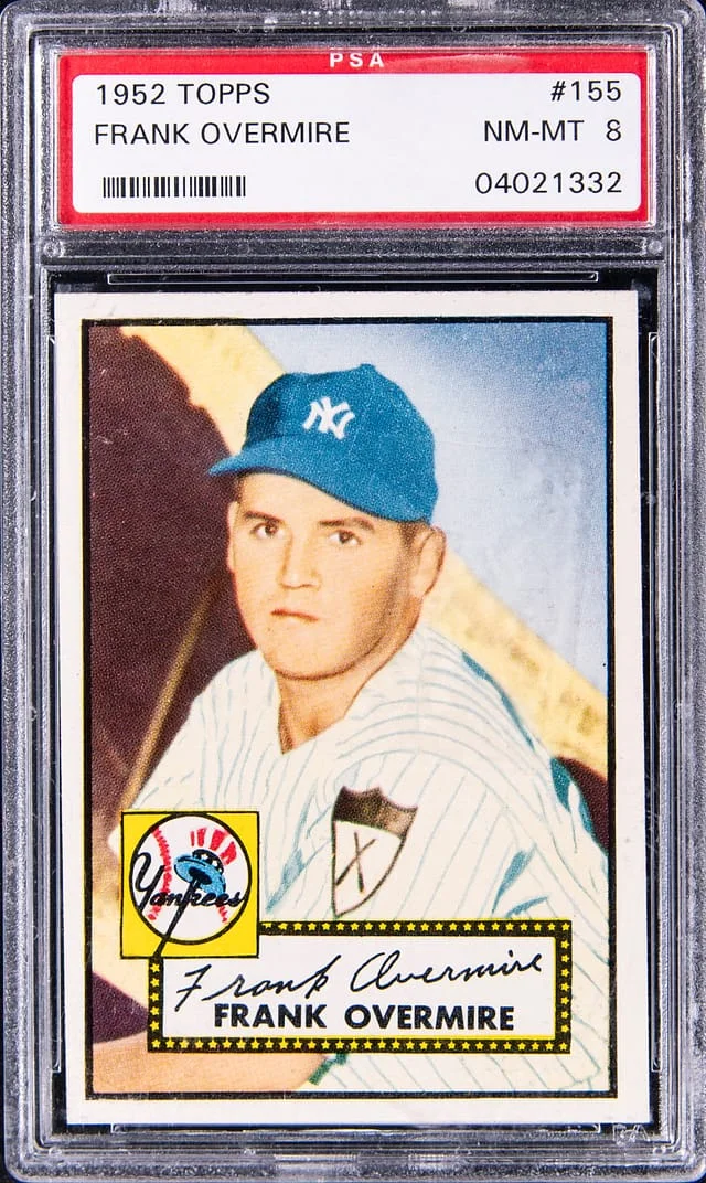1952 Topps Frank Overmire #155 card image