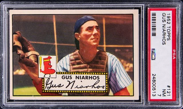 1952 Topps Gus Niarhos #121 card image