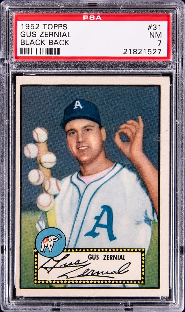 1952 Topps Gus Zernial #31 card image