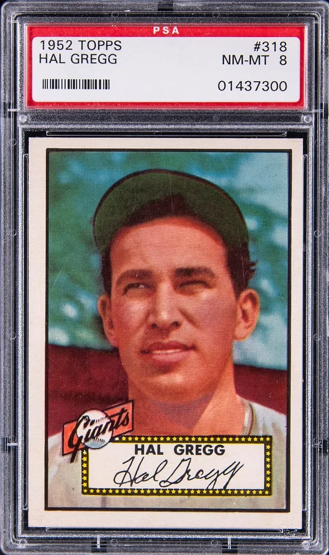 1952 Topps Hal Gregg #318 card image