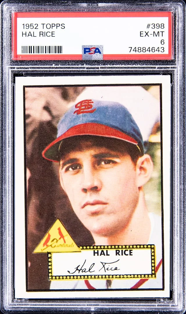 1952 Topps Hal Rice #398 card image