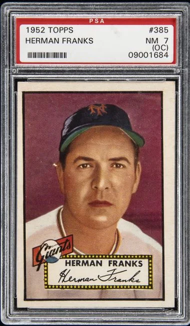 1952 Topps Herman Franks #385 card image