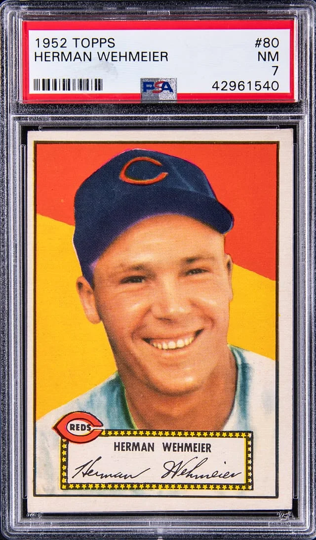1952 Topps Herman Wehmeier #80 card image