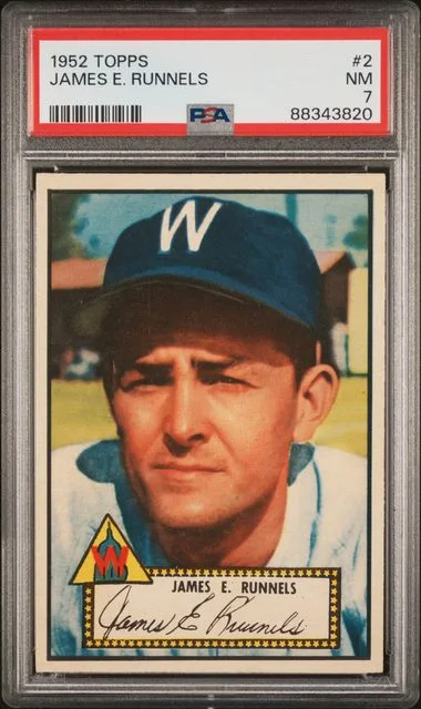 1952 Topps James E. Runnels #2 card image