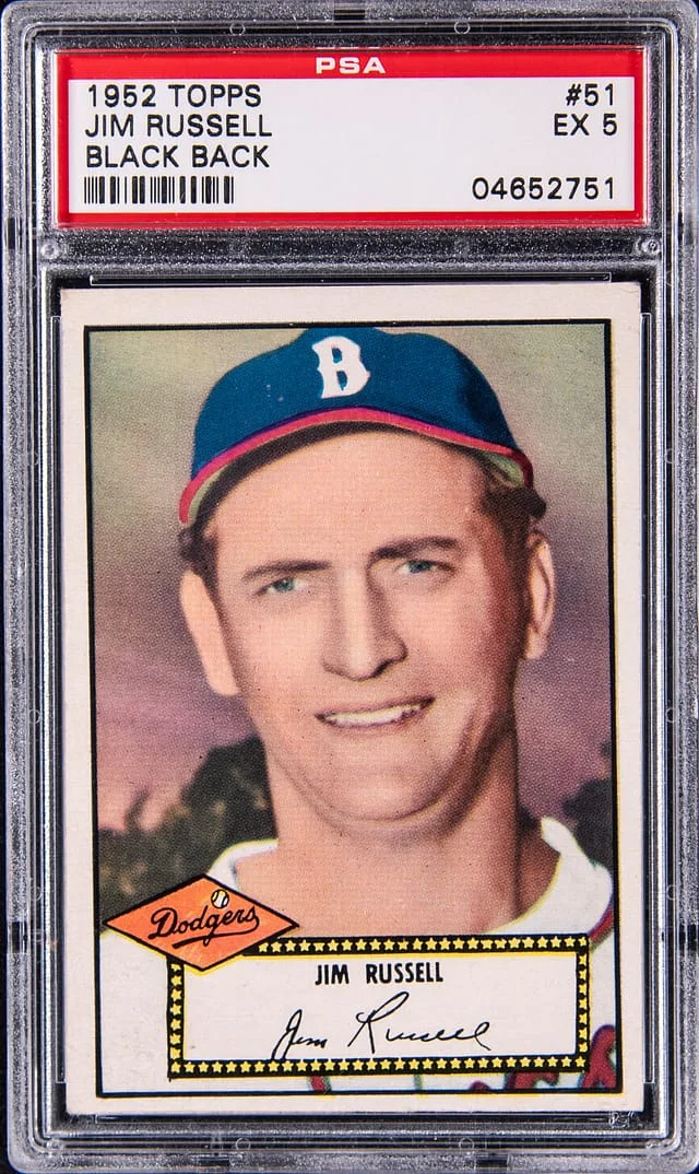 1952 Topps Jim Russell #51 card image