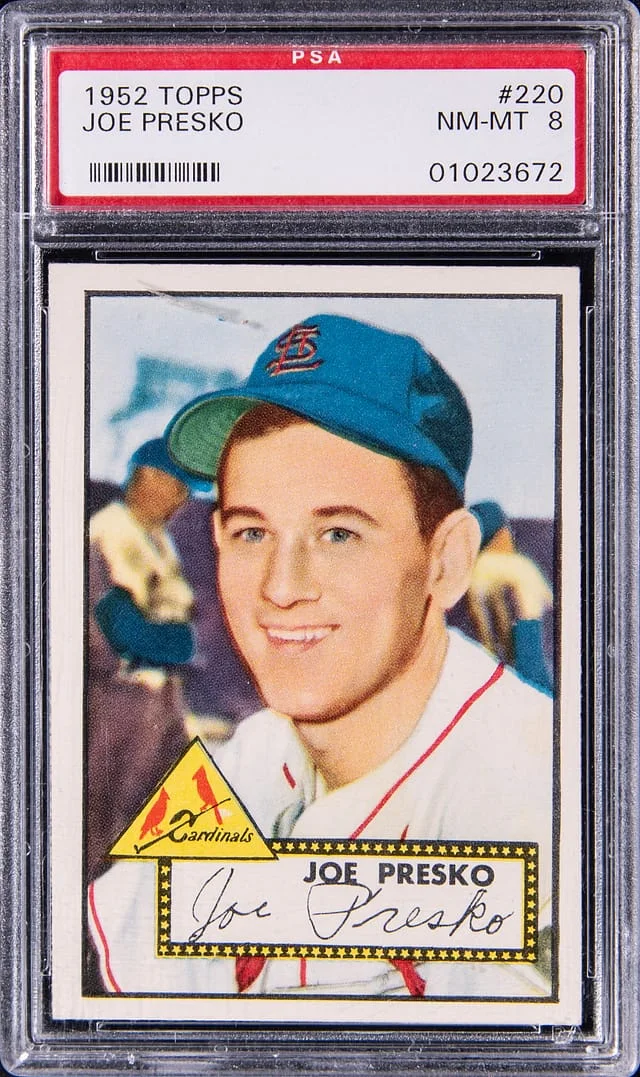 1952 Topps Joe Presko #220 card image