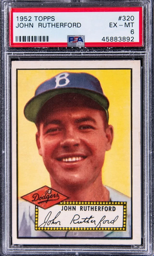 1952 Topps John Rutherford #320 card image