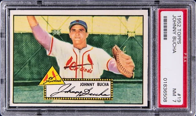 1952 Topps Johnny Bucha #19 card image