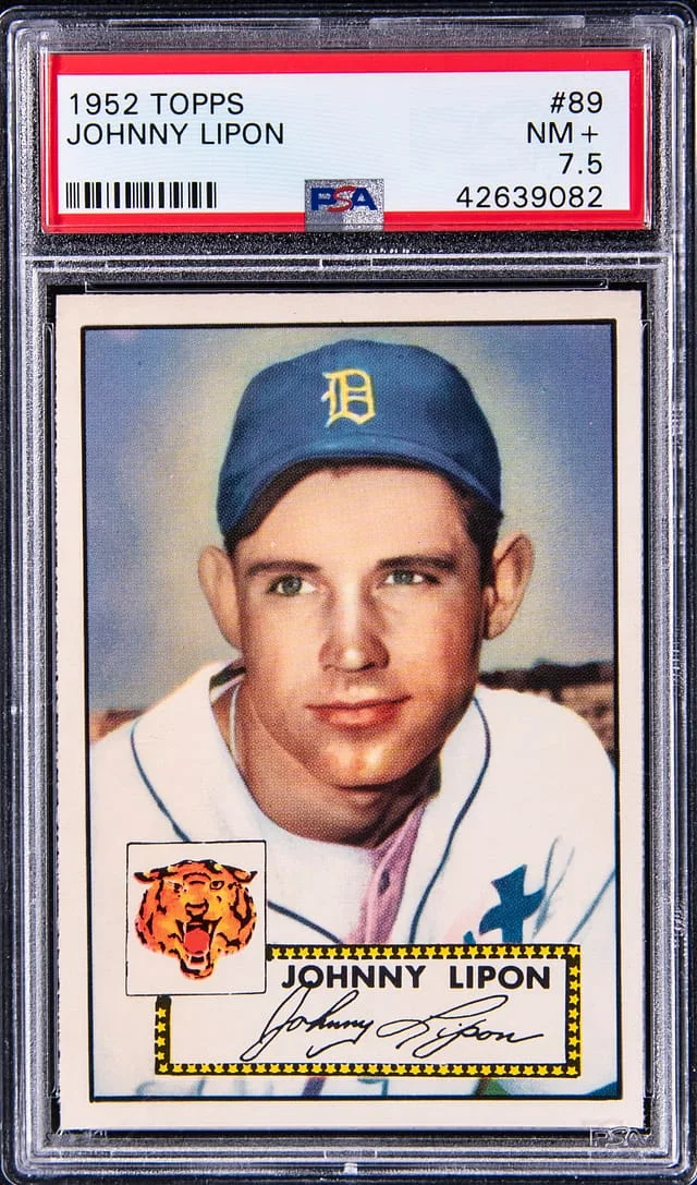 1952 Topps Johnny Lipon #89 card image
