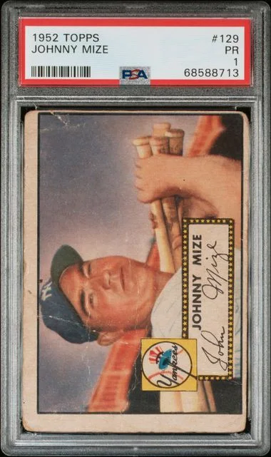1952 Topps Johnny Mize #129 card image