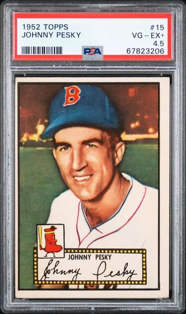 1952 Topps Johnny Pesky #15 card image