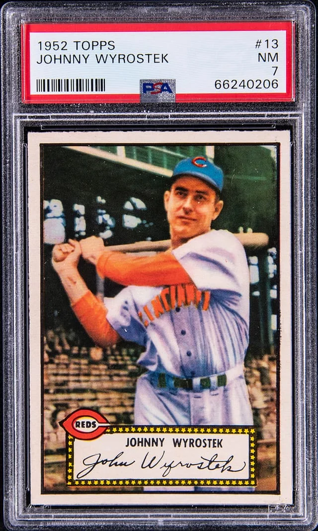 1952 Topps Johnny Wyrostek #13 card image