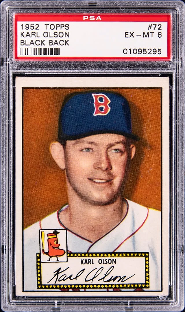 1952 Topps Karl Olson SSP #72 card image