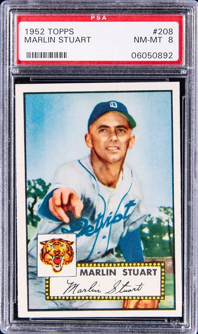 1952 Topps Marlin Stuart #208 card image