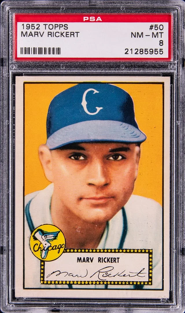 1952 Topps Marv Rickert, Red Back #50 card image