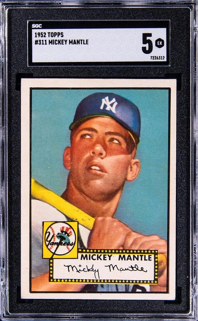 1952 Topps Mickey Mantle - Top 15% Eye Appeal Rating #311 card image