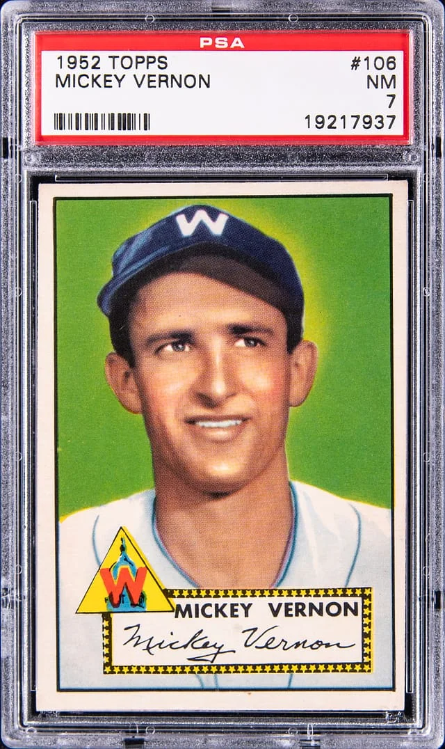 1952 Topps Mickey Vernon #106 card image