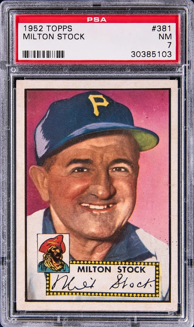 1952 Topps Milton Stock #381 card image
